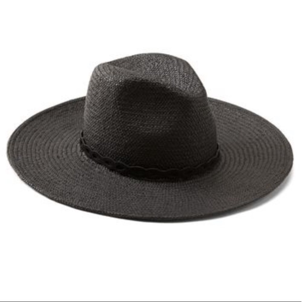 Banana Republic Black Wide-brim Panama Hat